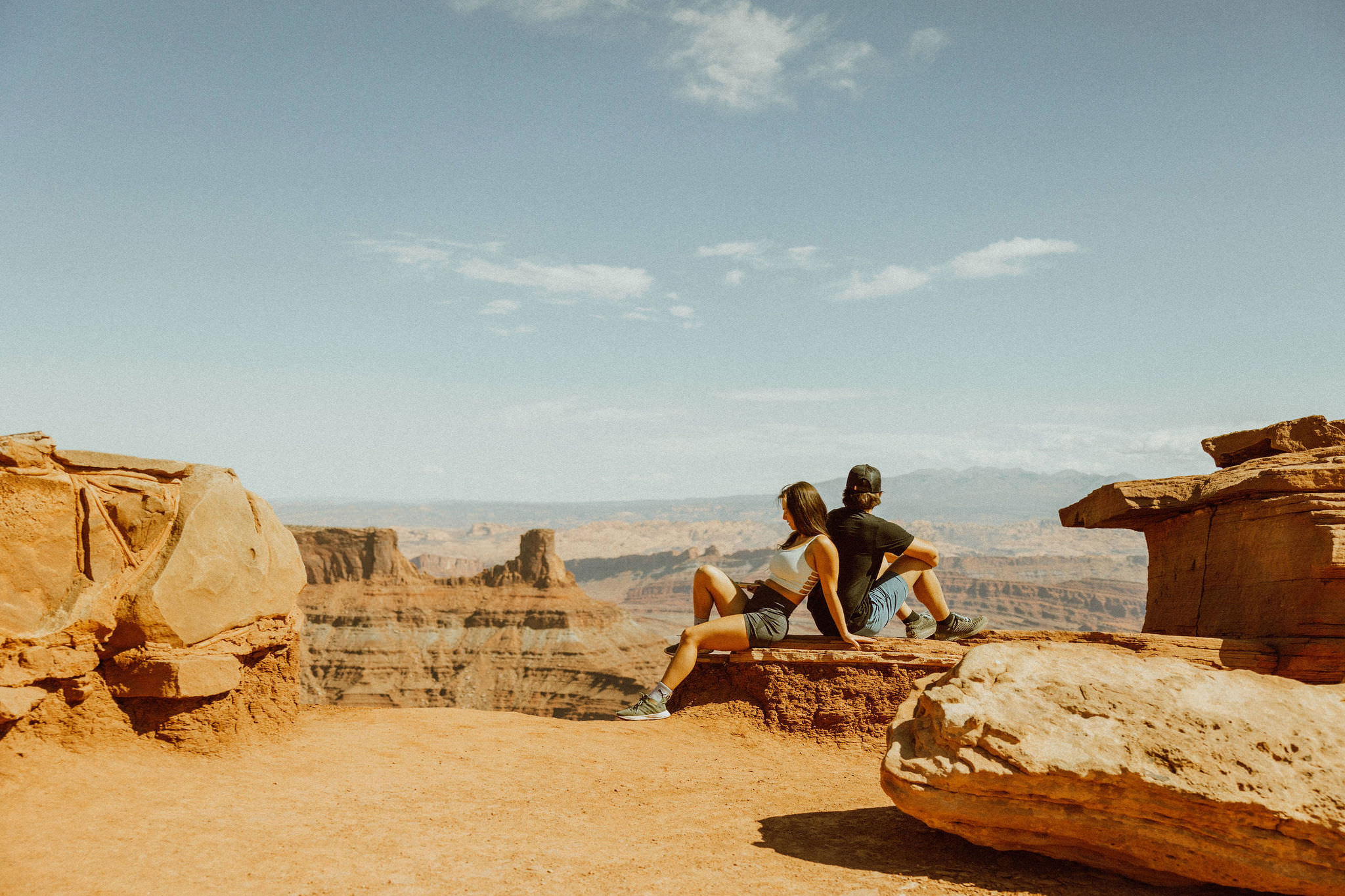 couples photo at canyonlands national park in Moab Utah from destination wedding and elopement photographer