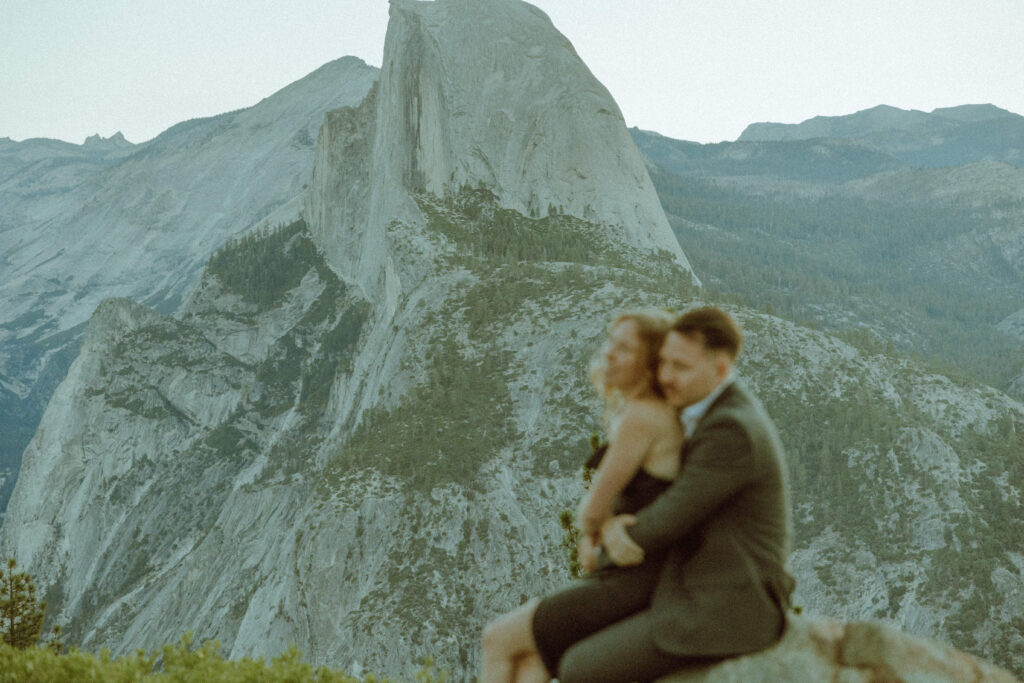 an engagement session with a couple at yosemite national park in california 