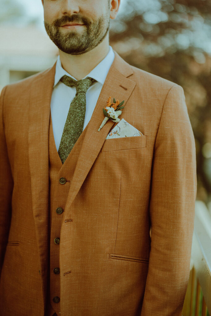 groom suit and pocket square bend oregon 