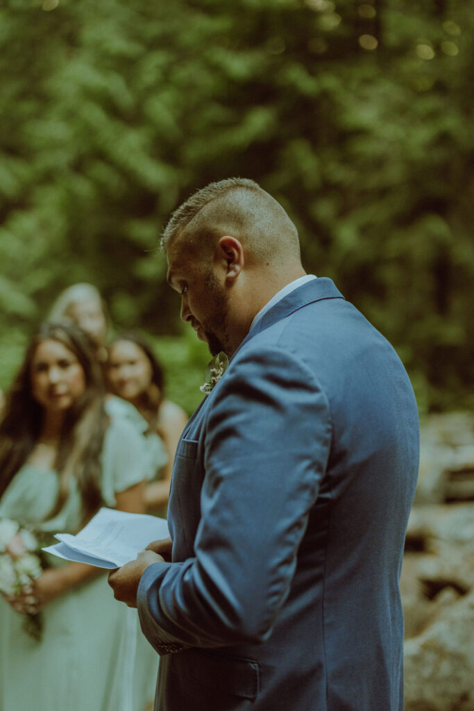 proxy falls elopement ceremony in bend oregon