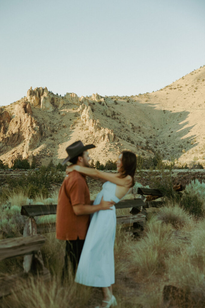 engagement photos at smith rock in oregon