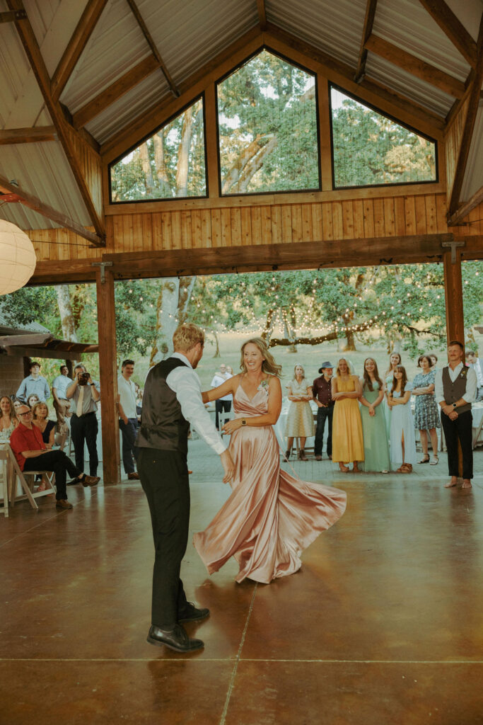 mother son dance at mt pisgah arboretum wedding in oregon 