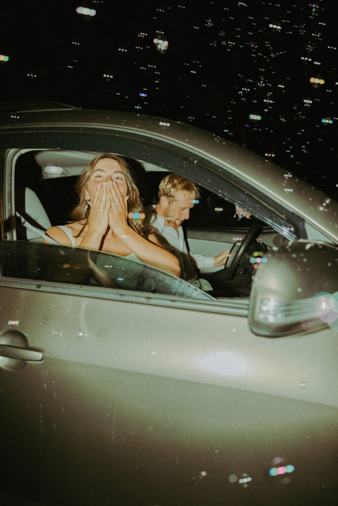 Bubble exit at wedding reception mt pisgah arboretum wedding in oregon